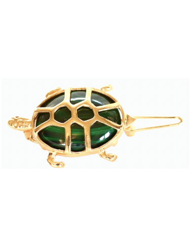 BARRETTE TORTUE MALACHITE pas cheres