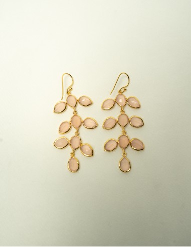 BOUCLES D'OREILLES NOA QUARTZ ROSE Jusqu'à 80% De Réduction