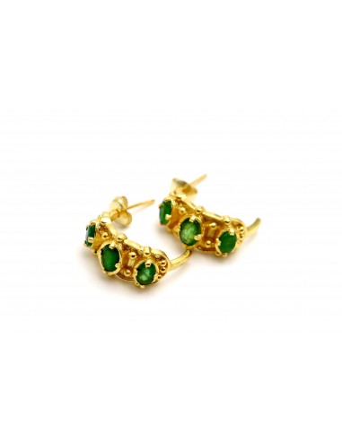 BOUCLES D'OREILLES SAMSARA ONYX VERT le concept de la Pate a emporter 