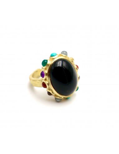 BAGUE ADELLA ONYXE NOIR pas cher