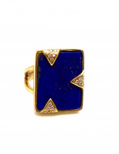 BAGUE TELIA LAPIS LAZULI pas cher