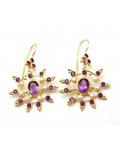 BOUCLES D'OREILLES NUCCIA AMETHYSTE ou a consommer sur place