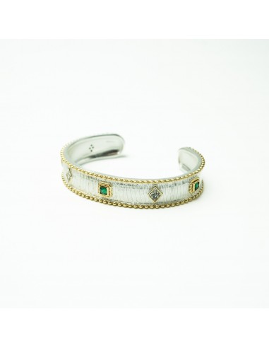 BRACELET NATACHA ARGENT ONYX VERT basket pas cher