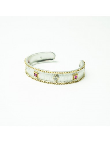 BRACELET NATACHA ARGENT RUBIS de pas cher