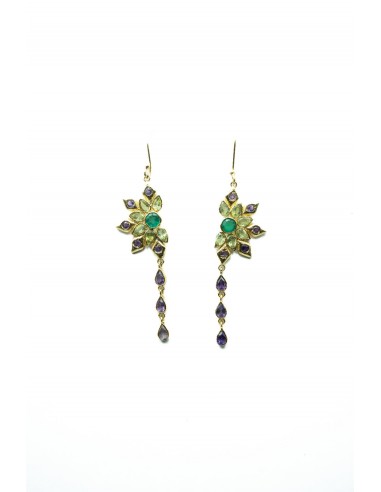 BOUCLES D'OREILLES SHADYA ONYX VERT plus qu'un jeu 