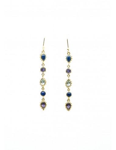 BOUCLES D'OREILLES VALIE LAPIS LAZULI brillant des détails fins