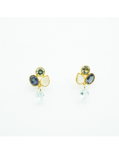 BOUCLES D'OREILLES MARGOT TOPAZE BLEU Comparez et commandez 