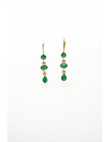 BOUCLES D'OREILLES AURELIA ONYX VERT JUSQU'A -70%! 