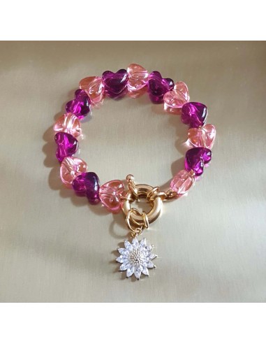 Bracelet Swarovski Flower Pink la colonne vertébrale